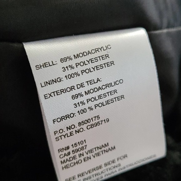 Celebrity Pink Faux Fur Black Snsp Button Coat NWT Medium‎ - Picture 7 of 8